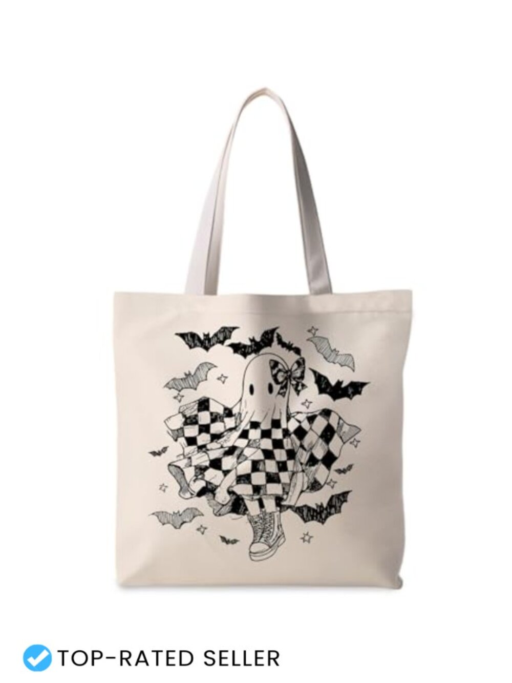 Halloween Tote Bag Canvas Grocery Shopping Shoulder Bag